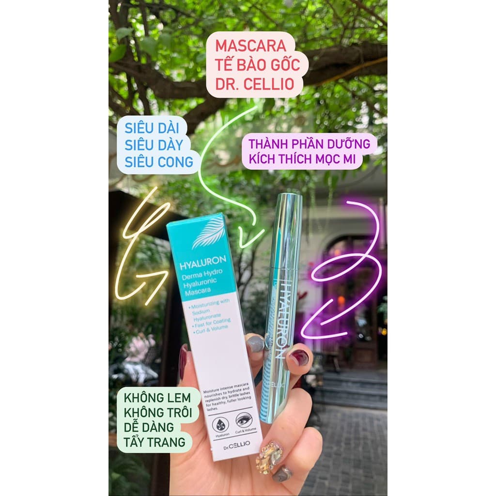 Mascara Tế bào gốc kích thích mọc Mi - Dr Cellio - Derma volume Collagen