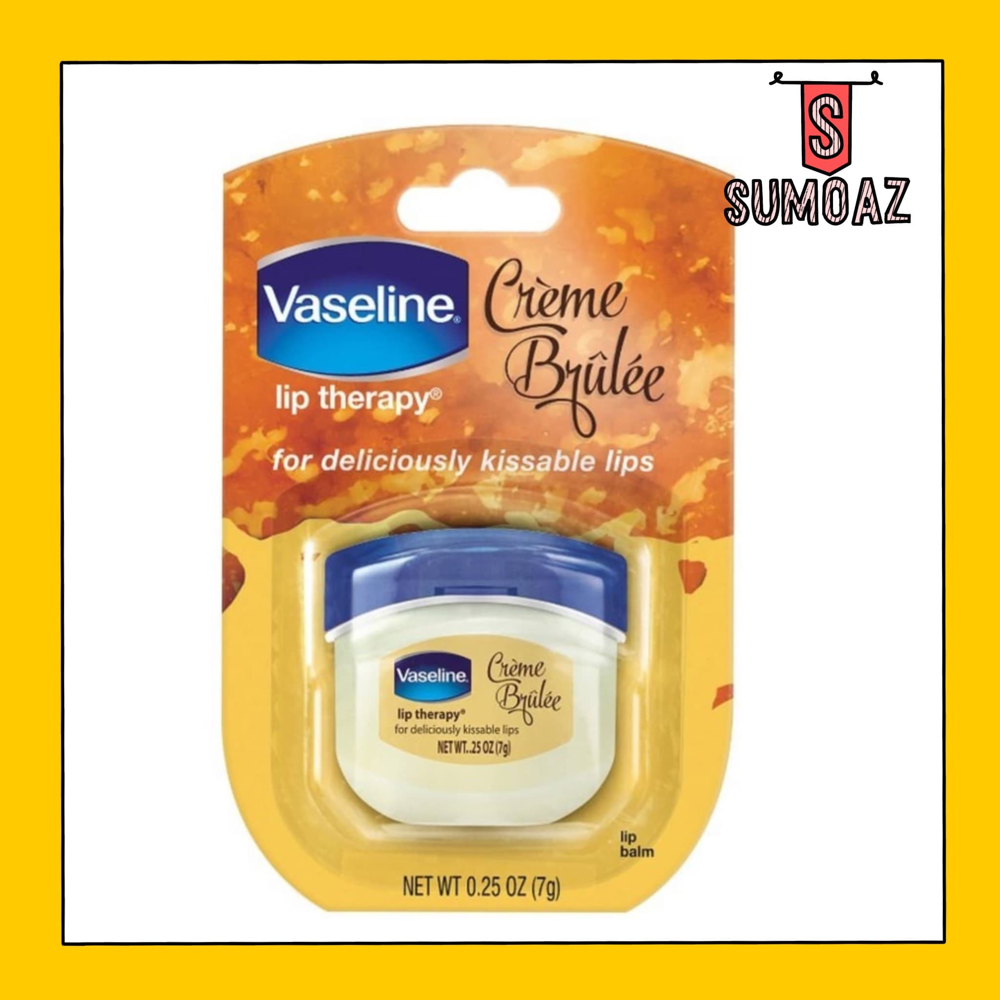 [HCM]Son dưỡng môi Vaseline Lip Therapy Creme Brulee - For Deliciously Kissable Lips - Mùi thơm Vanilla giúp môi mịn màng - 7g - Chính hãng USA (Nguyên hộp)