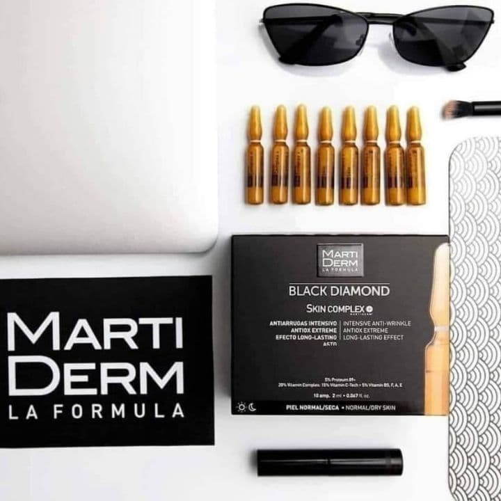 Ampoule MartiDerm Black Diamond Skin Complex Advanced Tinh Chất Chống Lão Hoá Sáng Da Hộp 30 x2ml