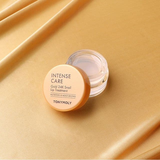 Son dưỡng không màu chống nhăn và khô môi dạng hũ TonyMoly INTENSE CARE GOLD 24K SNAIL LIP TREATMENT