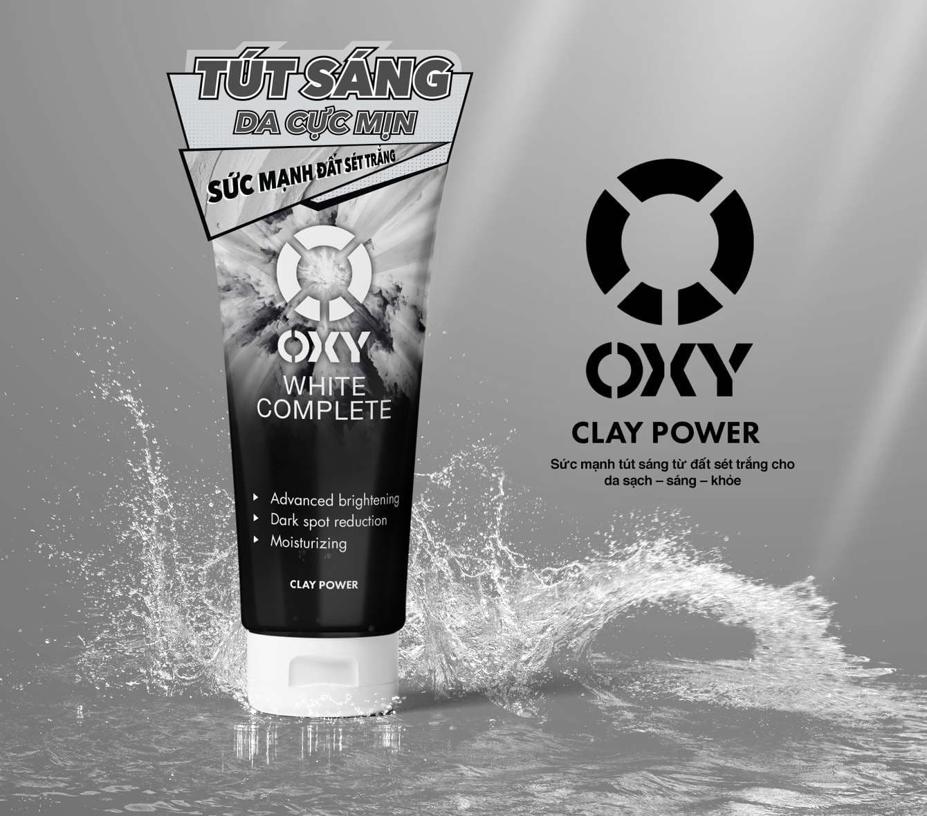 Sữa rửa mặt sạch sâu ngăn mụn Oxy White Complete 100g