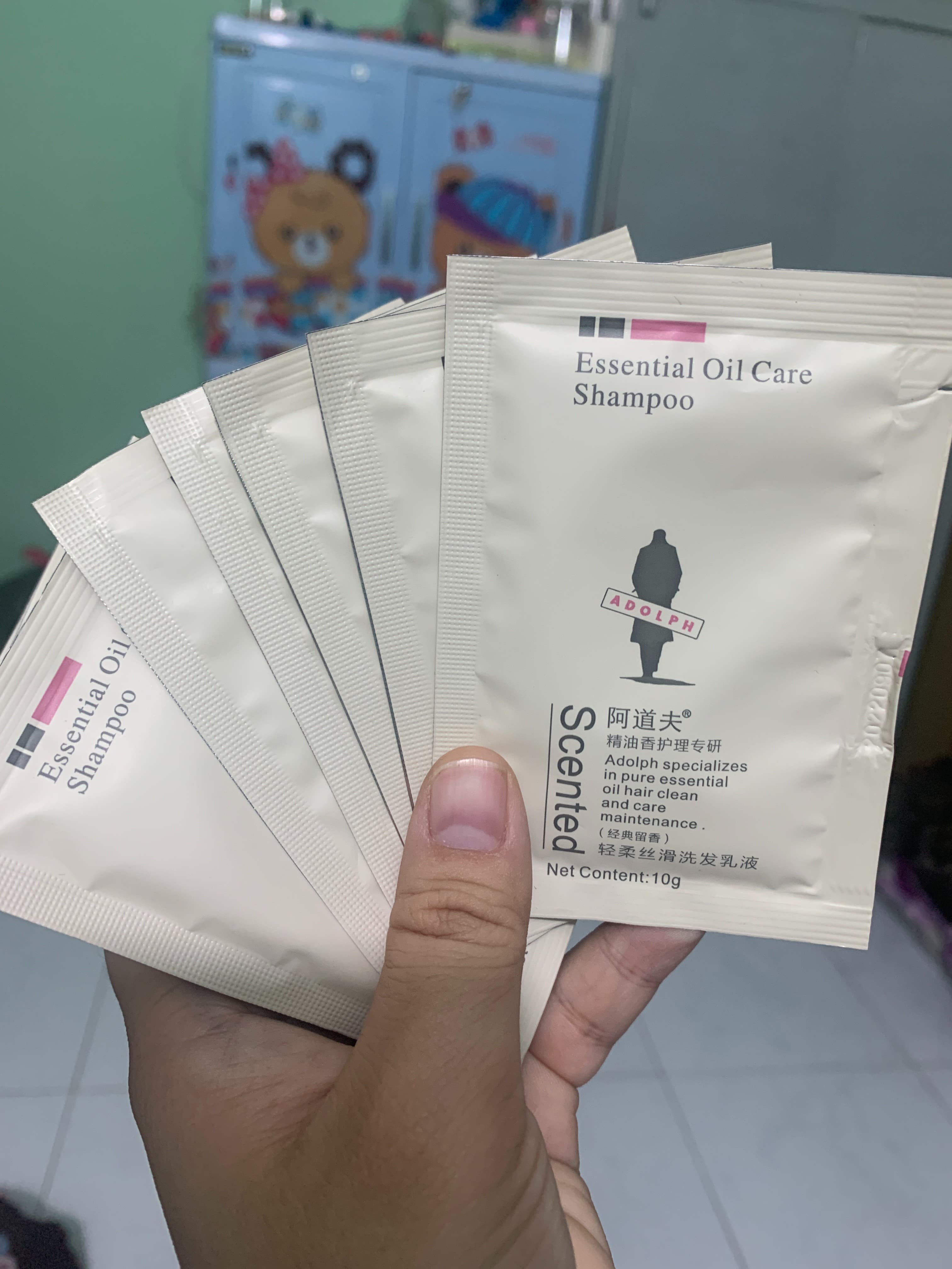[HCM]Combo 5 hoặc 10 gói Dầu gội ADOLPH MƯỢT TÓC phục hồi (10G)  hương thơm dịu nhẹ-Thơm Shop