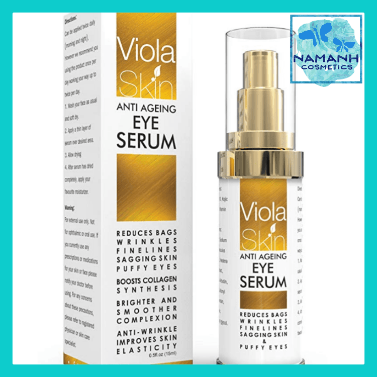 Serum cao cấp Viola Skin Anti Ageing Eye Dark Circles & Puffiness chống lão hóa quầng thâm túi mắt Q10 Matrixyl 3000 - 15ml