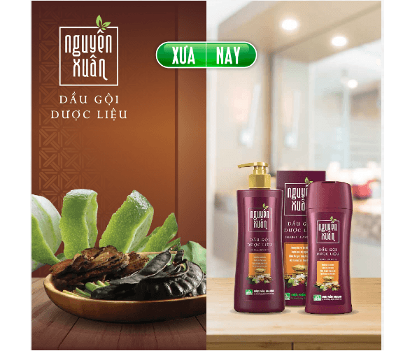 DẦU GỘI NGUYÊN XUÂN - CHAI MÀU NÂU CÓ VÒI 250ML