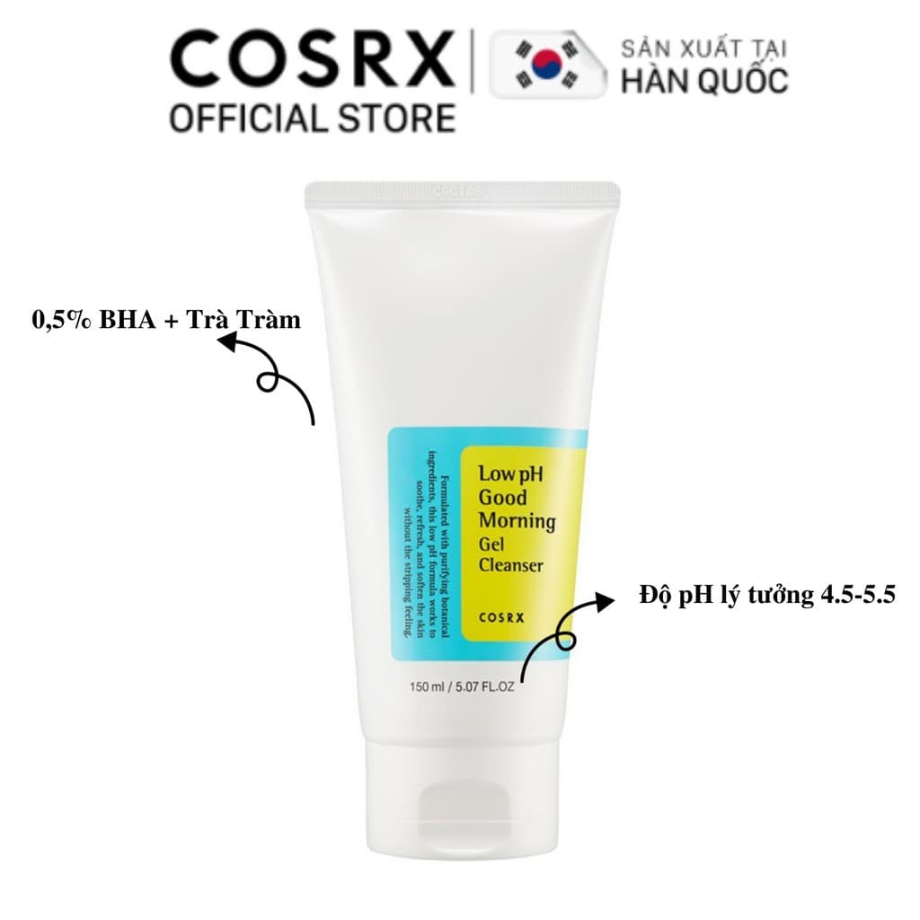 [Chính Hãng ] Sữa rửa mặt Cosrx Low pH Good Morning Gel Cleanser 150ml