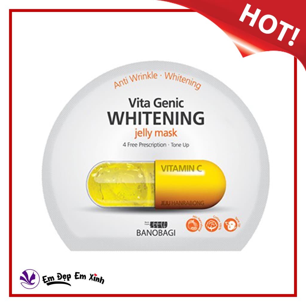(COMBO 10 MIẾNG) Mặt Nạ Giấy Banobagi Vita Genic Jelly Mask Vitamin C DƯỡng Trắng Phục Hồi Da Mẫu Mới Frorence86 Store