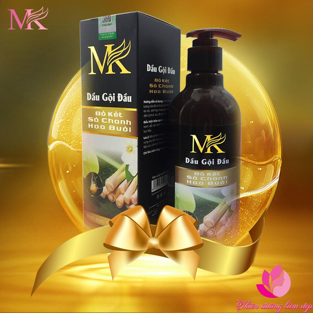 [HCM]Dầu gội đầu Bồ Kết - Sả - Chanh - Hoa bưởi MK (300ml)