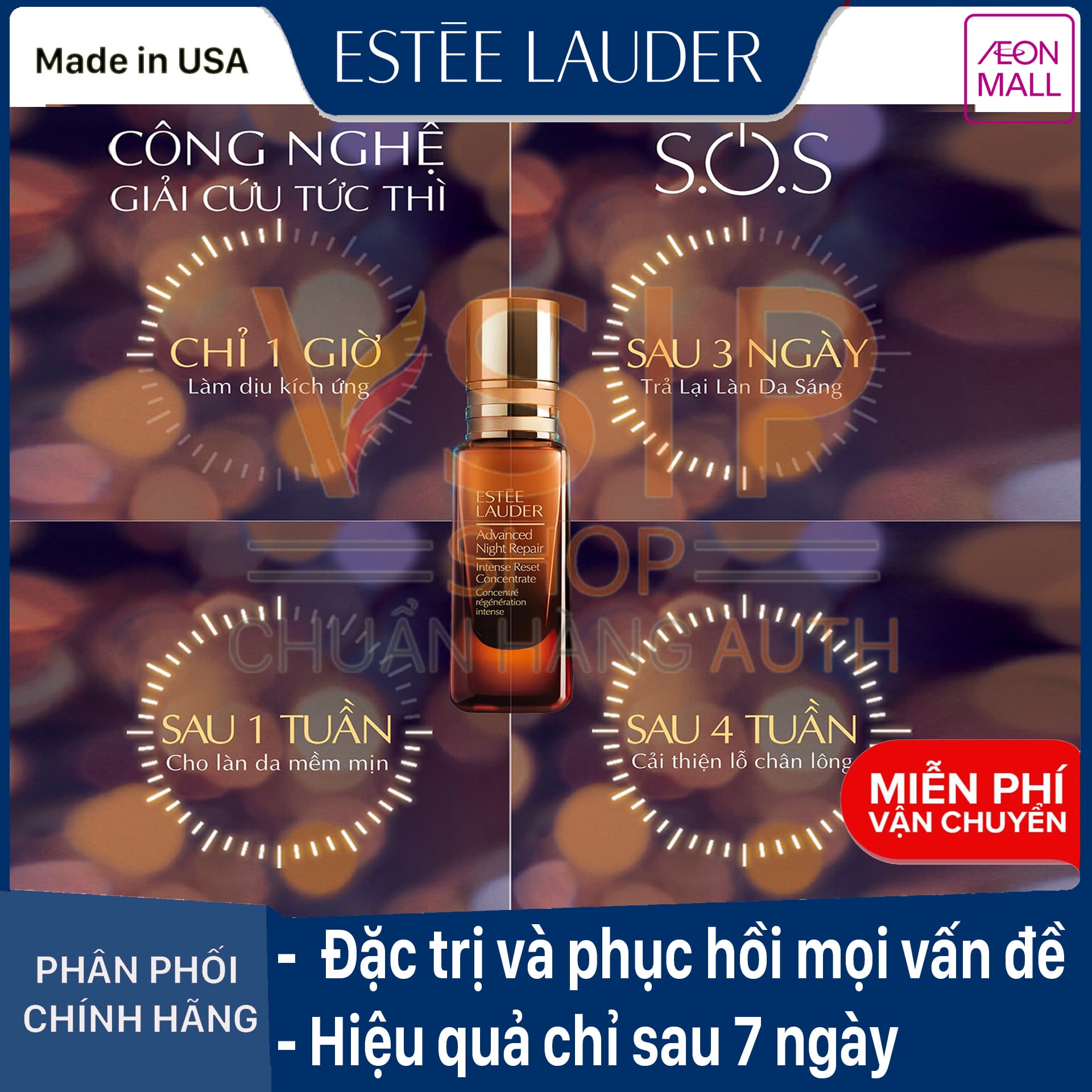 (PHIÊN BẢN NÂNG CẤP) Tinh chất giải cứu làn da tức thì toàn diện mọi vấn đề  Serum Estee Lauder Advanced Night Repair Intense Reset Concentrate 20ml