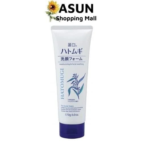 [HCM]Sữa Rửa Mặt Hatomugi Chiết Xuất Ý Dĩ Làm Sáng Da Moisturizing & Facial Washing The Facial Foam 170g
