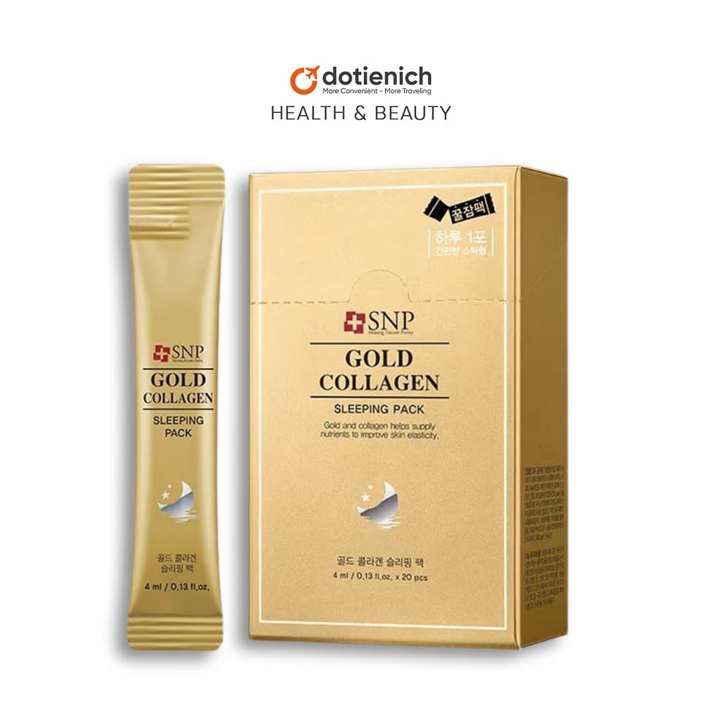 [HCM]Mặt nạ ngủ dưỡng trắng da cấp ẩm da khô dưỡng da mềm mịn SNP Gold Collagen Sleeping Pack - M661