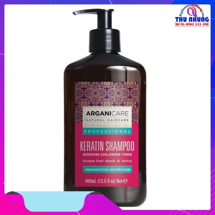 [HCM]Dầu Gội ARGANICARE KERATIN SHAMPOO cho tóc khô hư tổn nặng 400ml