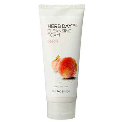 Sữa rửa mặt cấp ẩm TheFaceShop HERB DAY 365 Peach 170ml - Hàn Quốc