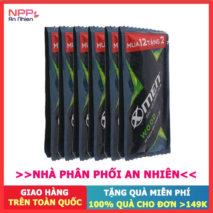 Dầu gội nước hoa X-Men Wood Sport thơm lâu 5g x 14 gói- NPP AN NHIÊN