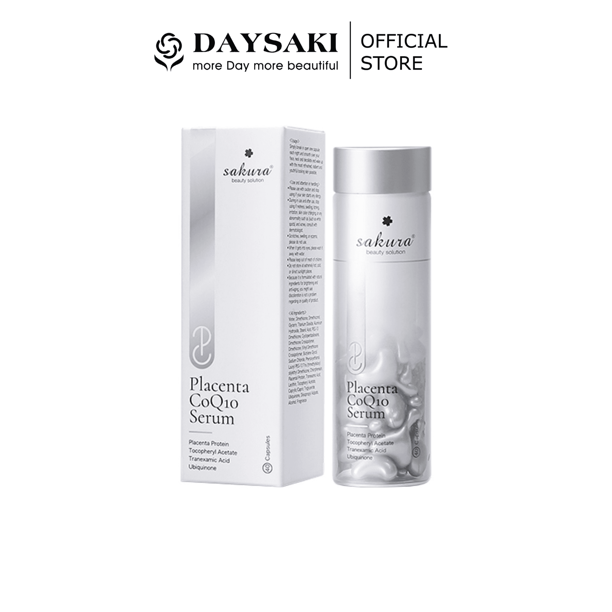Sakura Viên Serum Dưỡng Trắng Da Chống Lão Hóa Sakura Placenta CoQ10
