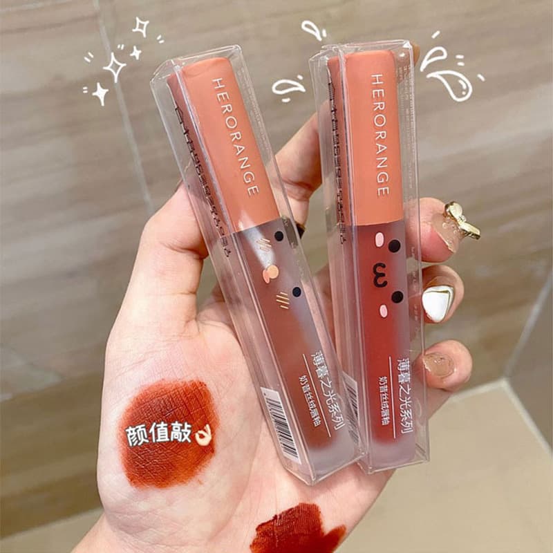 [HCM]Son Kem Lì Herorange Siêu Xinh Chất Mềm Và Mịn Môi Lên Màu Cực Chuẩn (SIÊU HOT)