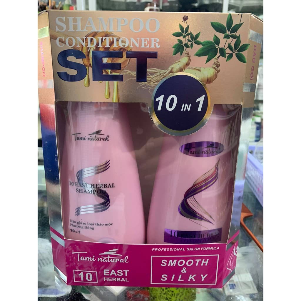 Cặp dầu gội xả 10 loại Thảo Mộc Phương Đông TAMI Natural
