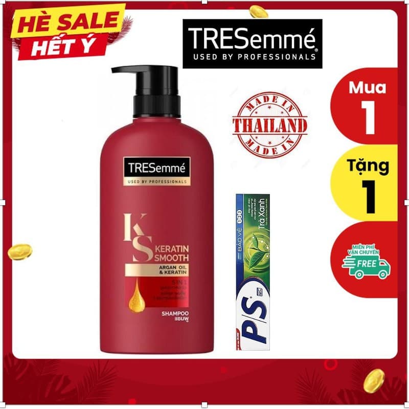 Dầu gội Tresseme thái lan tặng kém đánh răng P/S 30g