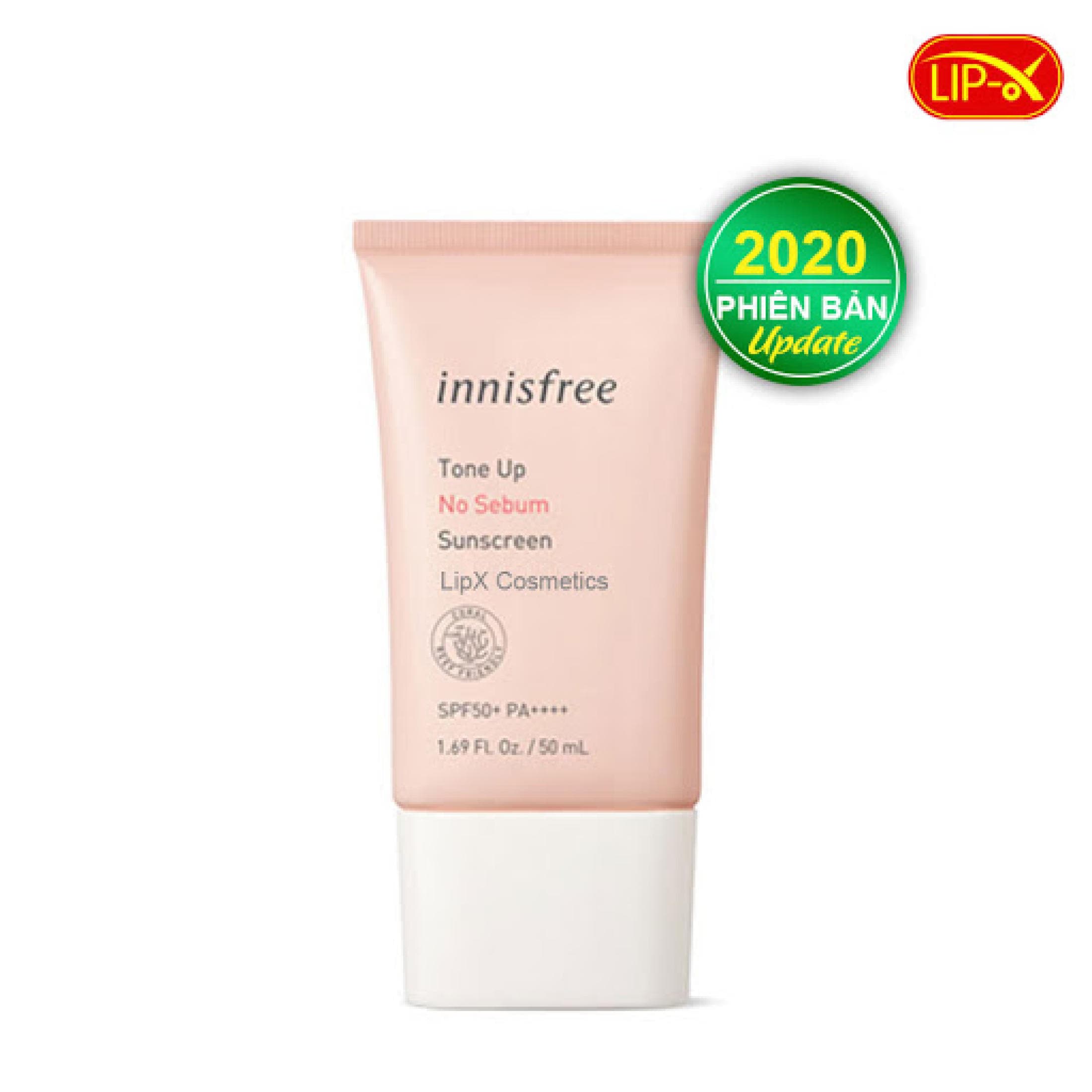 [HCM]DATE:2024-Kem Chống Nắng Kiềm Dầu và Nâng Tông Da innisfree 50ml-Màu Hồng-Kho Sỉ Thuận Phát