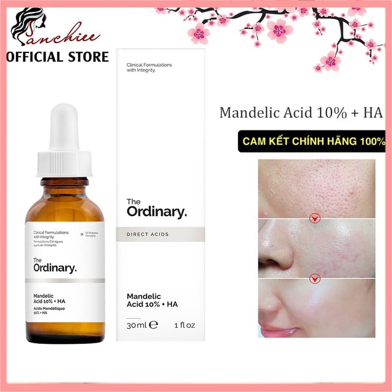 Serum the Ordinary Mandelic Acid 10% + HA. tinh chất tẩy tế bào chết làm sáng dành cho da nhạy cảm
