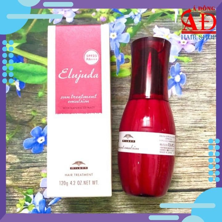 SỮA DƯỠNG CHỐNG NHIỆT CHỐNG NẮNG MILBON ELUJUDA SUN TREATMENT EMULSION 120ML