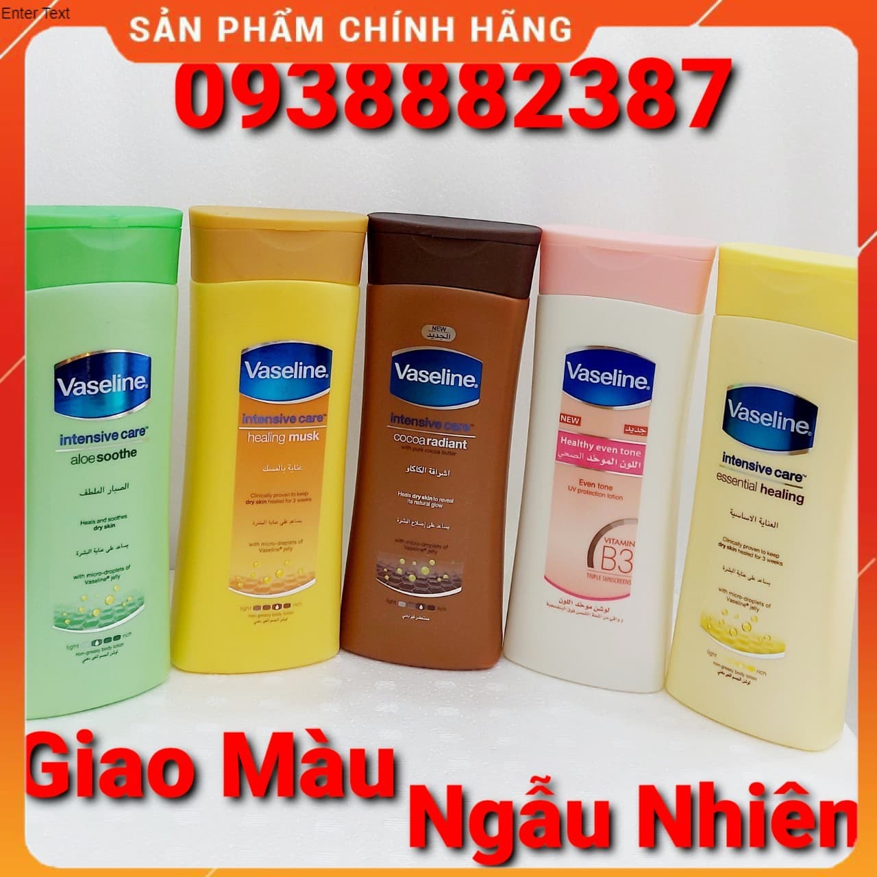 [HCM]Sữa dưỡng thể trắng dachống nắng Vaseline Thái Lan 400ml-HSD:2024