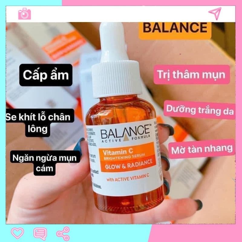 CHÍNH HÃNG] Serum Trắng Da Mờ Thâm Balance Active Formula Vitamin C Brightening 30ml - Tinh Chất Dưỡng Da Serum