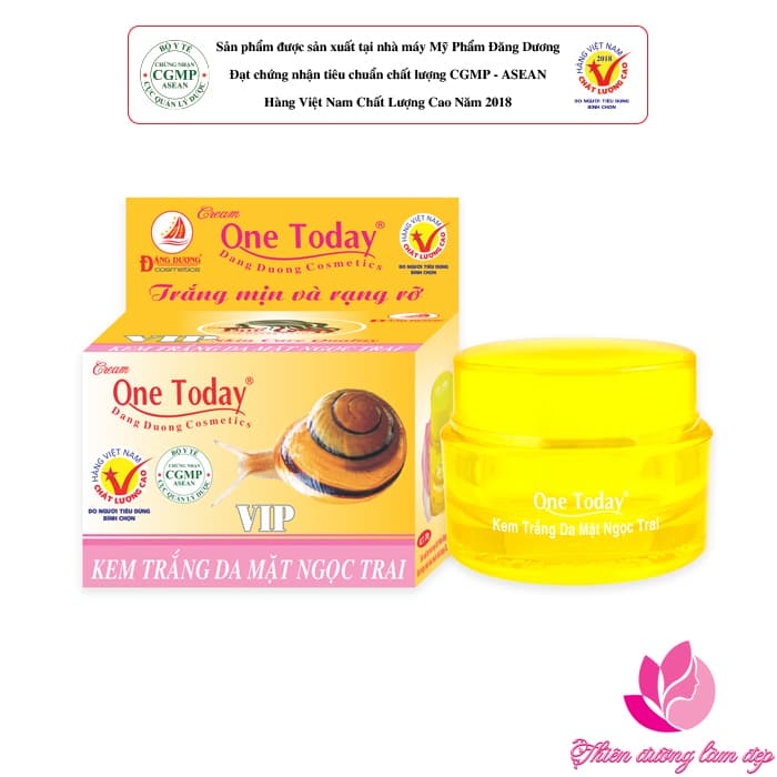 [HCM]Kem dưỡng trắng da mặt Ngọc Trai Vip ONE TODAY 20g