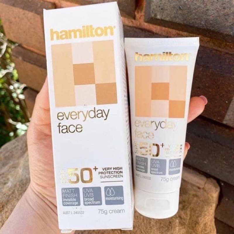 [Hàng order có bill]Kem chống nắng quang phổ rộng Hamilton Face suncreen 75gr
