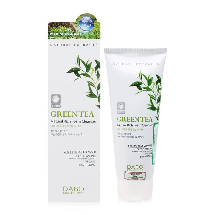 Sữa rửa mặt Green Tea Foam Cleanser trắng da Hàn Quốc 180ml