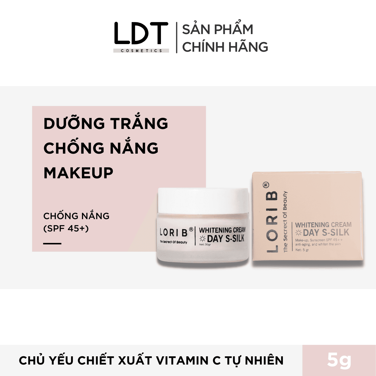 [HCM]Kem Dưỡng Trắng Da Ban Ngày Lori B Day S-Silk 5g