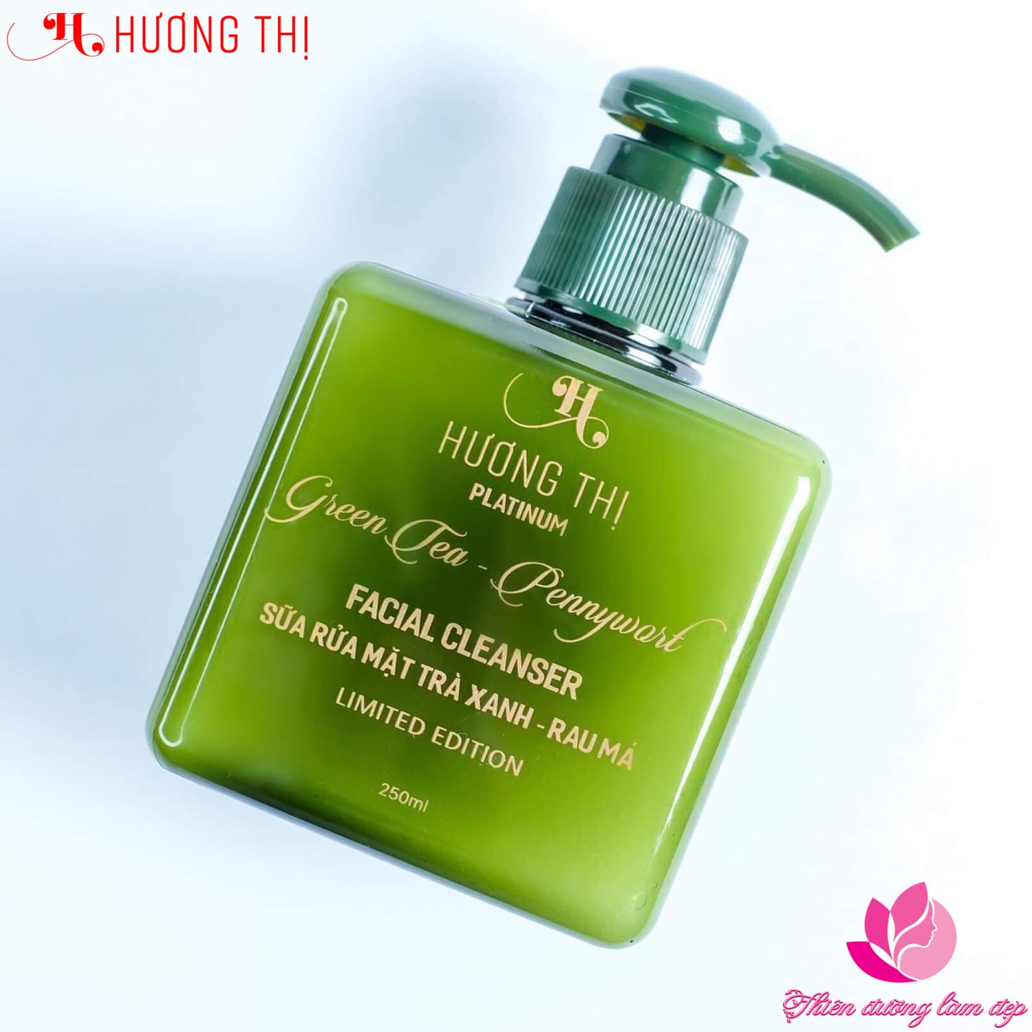 [HCM]Sữa rửa mặt Trà xanh và Rau má mỹ phẩm HƯƠNG THỊ PLATINUM -