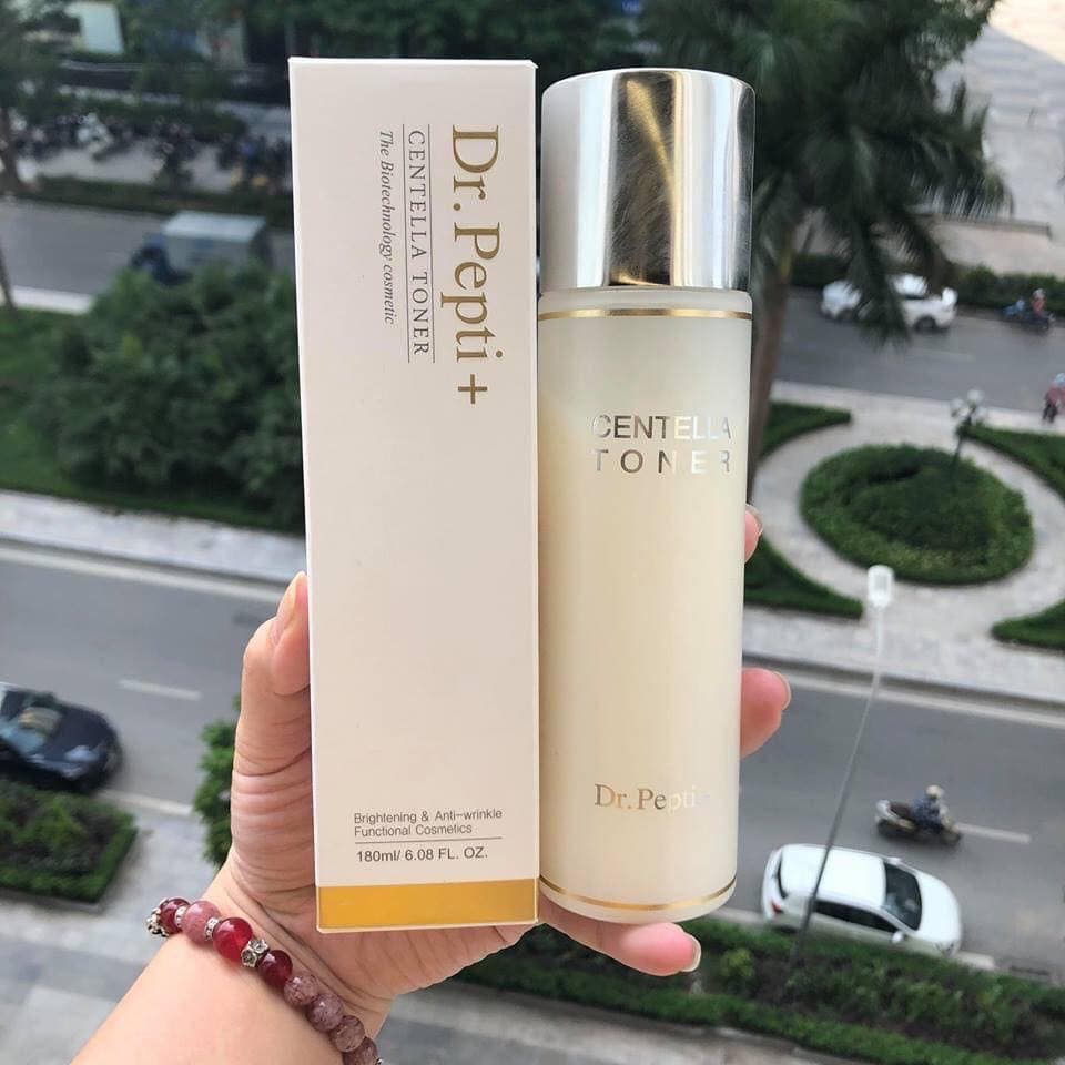Nước Hoa Hồng  Toner Centella Dr.Peptit 180ml Siêu Phẩm Căng Bóng Dase nhỏ lỗ chân lông