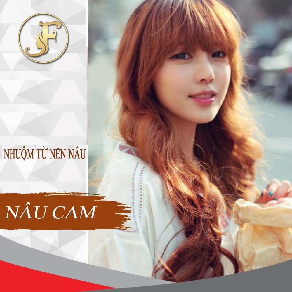 [HCM]Tuýp kem nhuộm tóc tại nhà nâu cam-Nhuộm Trên Nền Tóc Đen/Nâu- Tặng oxy