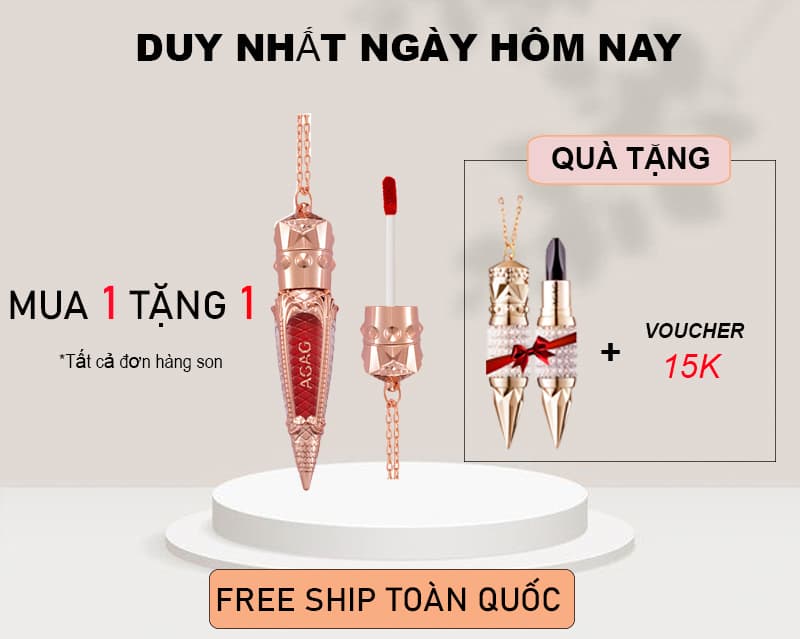 (FREE SHIP TOÀN QUỐC) Son Kem Kim Cương AGAG Lên Màu Cực Chuẩn giữ màu lâu (Tặng quà trên mỗi đơn hàng )