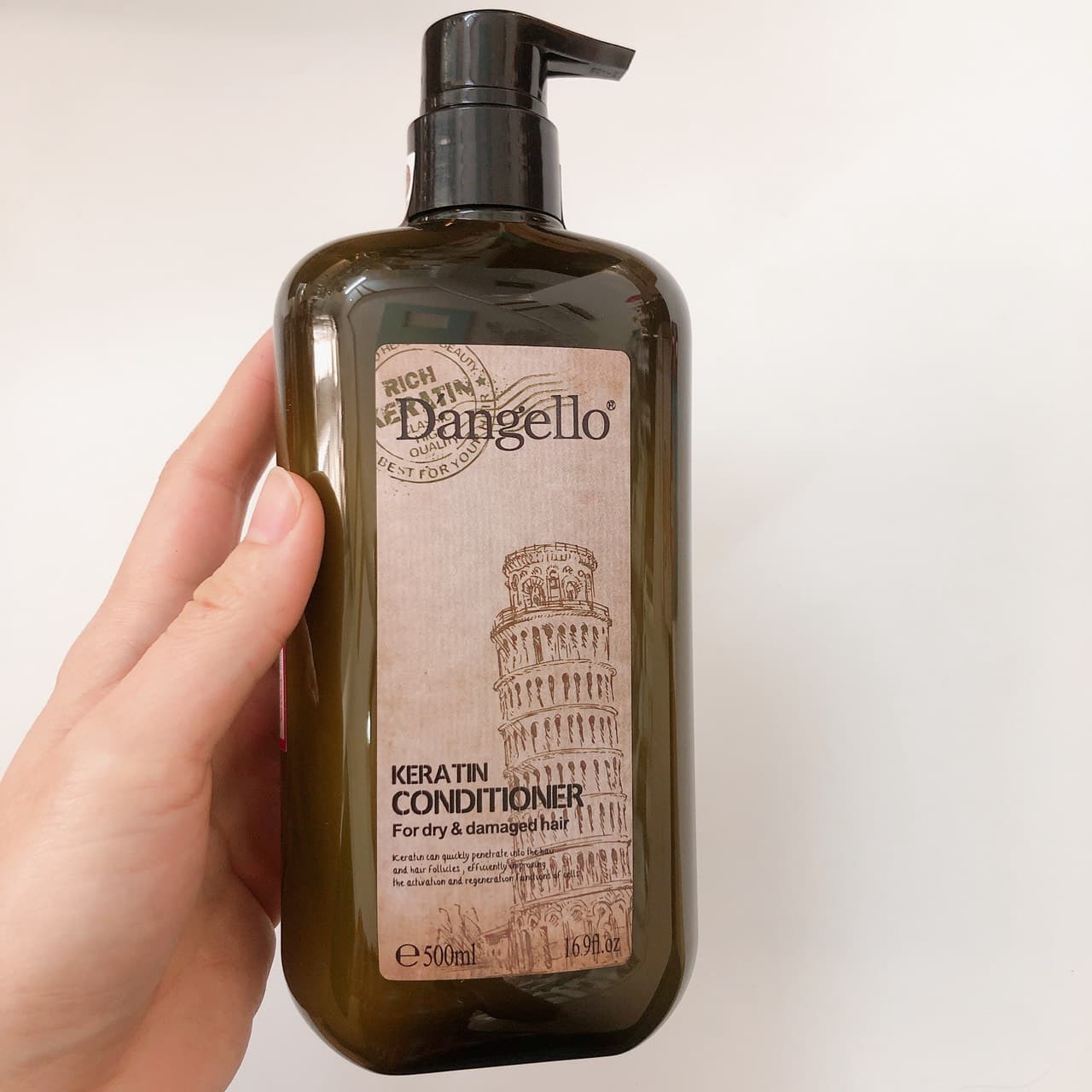 Dầu xả siêu mượt cho tóc khô hư tổn Dangello Keratin conditioner 500ml