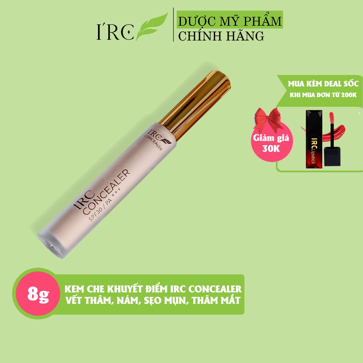 Kem che khuyết điểm IRC CONCEALER mụn sẹo thâm mụn nám quầng thâm mắt 8g