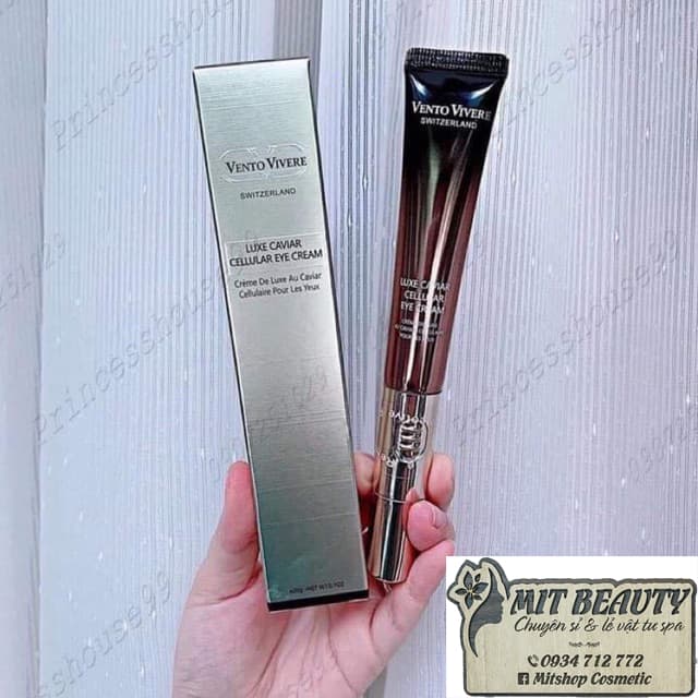 Kem Dưỡng Da Vùng Mắt Vento Vivere Switzerland Luxe Caviar Cellular Eye Cream 20gr Thụy Sĩ