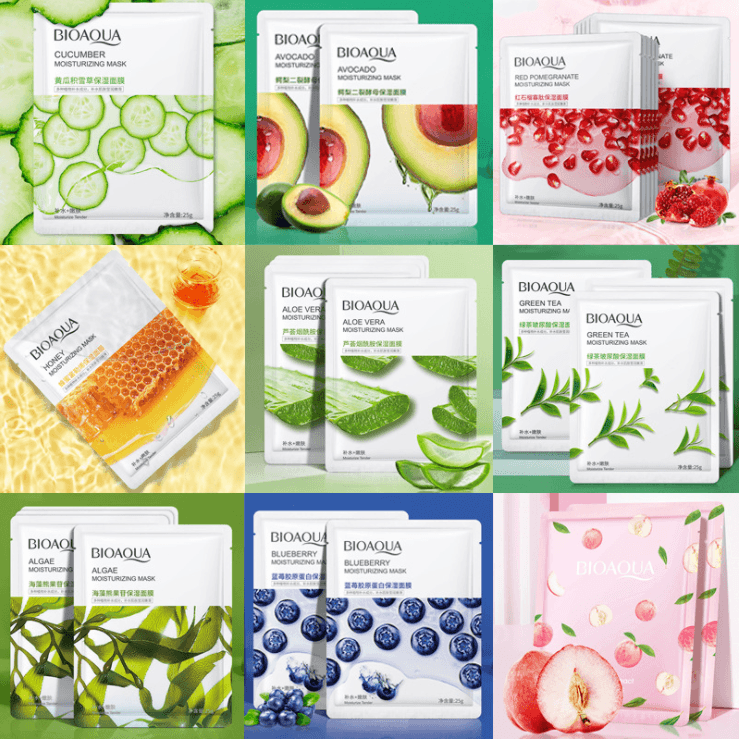 COMBO 10 Mặt Nạ Trái Cây Bioaqua Mask Dưỡng Trắng Cấp Ẩm Căng Bóng- Cung Cấp Vitamin Cho Làn Da Khỏe Đẹp (MỚI)