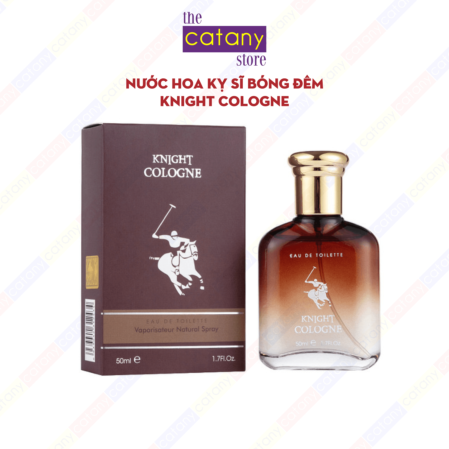 Nước hoa nam KNIGHT COLOGNE 50ml - nước hoa kỵ sĩ đen nam tính mạnh mẽ - hàng nội địa