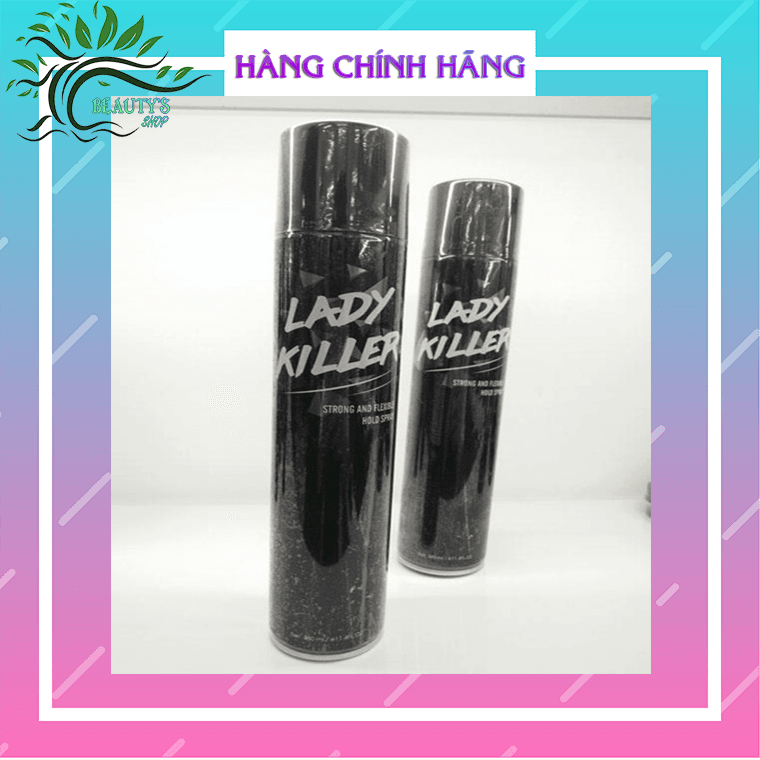 Gôm xịt tóc Lady Killer - Giữ Nếp Tóc 24h - Tặng kèm 1 mặt nạ dưỡng ẩm trắng da.