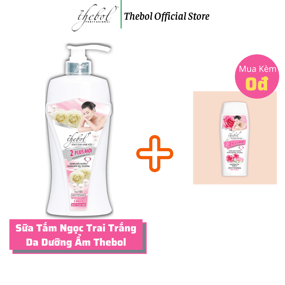 [HCM]Sữa tắm nước hoa tinh chất ngọc trai thảo dược dưỡng ẩm trắng da Thebol 2 Plus 925g + Sữa tắm kem trắng chiết xuất Anh Đào Trắng Hạt Mát Xa Thebol 226g