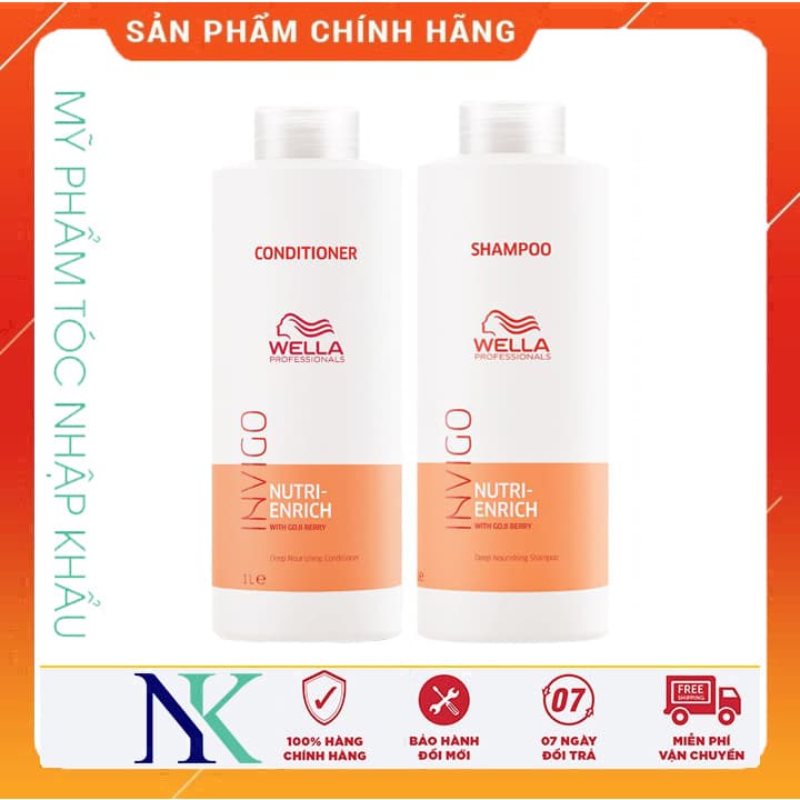 [HCM]Bộ Dầu Gội Xã Wella Enrich Cho Tóc Khô Xơ Hư Tổn 1000Ml