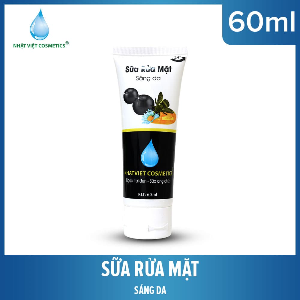 [60ml] Sữa rửa mặt sáng da NGỌC TRAI ĐEN - Mỹ phẩm Hà Linh