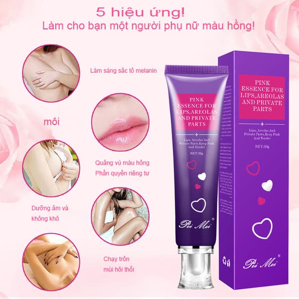 PEIMEI Private Parts Whitening Cream Pink Essence Whitening Cream Underarm Whitening Pink Essence Armpit Cream Whitening Cream For LipsAreolas and private parts Areolas And Private Parts Intense Whitening