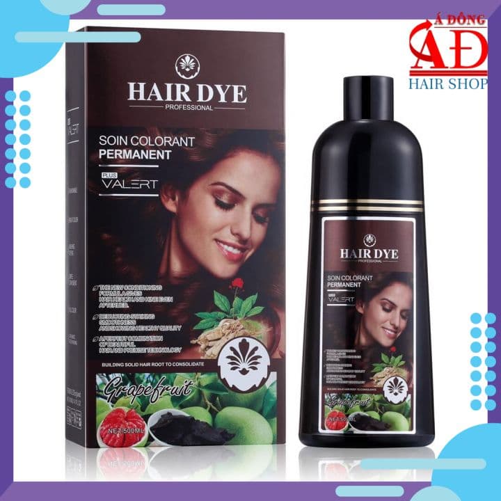 Dầu gội bưởi phủ tóc bạc Valert Grapefruit Natural (màu nâu tự nhiên) 500ml