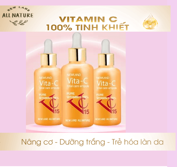 Tinh Chất Vitamin-C dưỡng da Đậm Đặc 15% - Vita-C Total Care Ampoule Newland 10ml Của Hàn Quốc