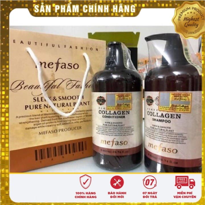 Hàng Loại 1 - Dầu gội cặp Mefaso colagen 850ml-cặp dầu gội COLAGEN-Cặp Dầu Gội Xả Mefaso Colagen hàng siêu hót