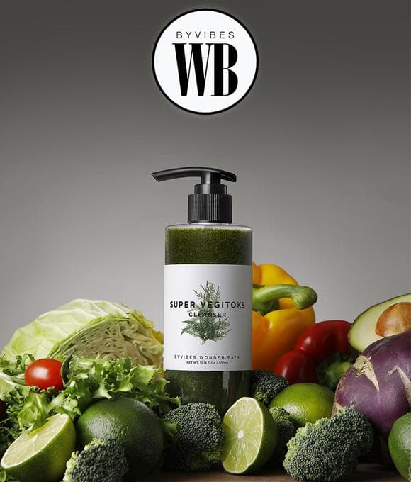 [HCM]Sữa Rửa Mặt Rau Củ 3 in 1 Tẩy Trang - Rửa Mặt - Thải Độc Tố Byvibes Wonder Bath Super Vegitoks Cleanser 300ml