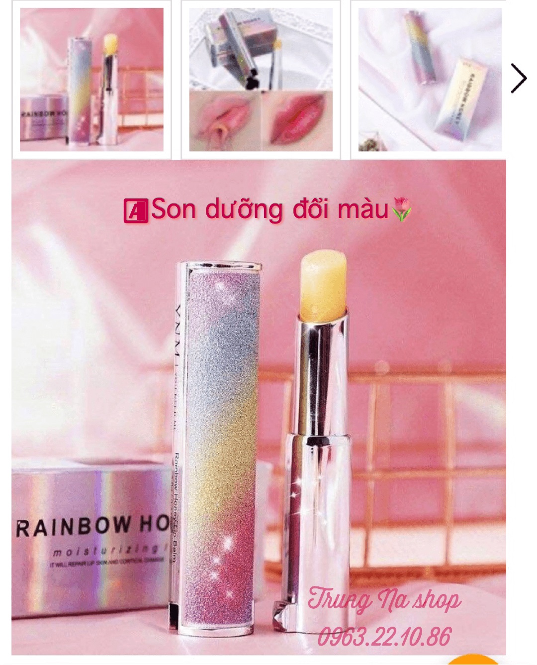 Son Dưỡng Môi Hàn Quốc Đổi Màu YNM Rainbow Honey Lip Balm