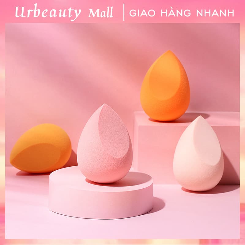 [HCM]【Urbeauty Mall】Mút tán kem nền，[Mút tán kem nền+Giá đỡ]Bông Mút Trang Điểm Tán Kem Nền Giọt Nước[Giao hàng ngẫu nhiên]